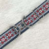 Boxed flower belt with 1.5" silver clip buckle by KF Clothing