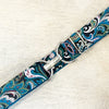 Dark Teal paistey belt with 1.5" silver clip buckle by KF Clothing