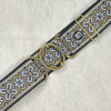 Black & Gold cross belt with 2" gold interlocking clasp by KF Clothing
