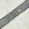 Black & Gold cross belt with 2" silver interlocking clasp by KF Clothing