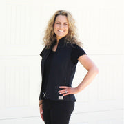Black soft shell vest lifestyle by KF Clothing