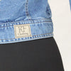 Blue denim jacket suede label by KF Clothing