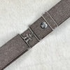 Brown Herringbone belt with 2" silver surcingle clasp by KF Clothing