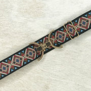 Brown Diamond Belt with 1.5" gold clip buckle by KF Clothing