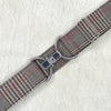 Brown tartan belt with 1.5" silver clip buckle by KF Clothing
