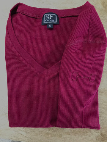 Burgundy Emily Thermal by KF Clothing