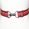 Burgundy Moroccan belt with 1.5" silver clip clasp by KF Clothing