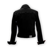 Cheetah black denim jacket by KF Clothing