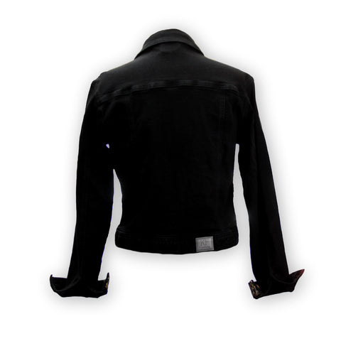 Cheetah black denim jacket by KF Clothing