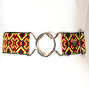 Criss cross belt with 2" silver interlocking clasp by KF Clothing