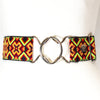 Criss cross belt with 2" silver interlocking clasp by KF Clothing