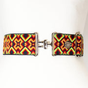 Criss cross belt with 2" silver surcingle clasp by KF Clothing