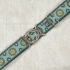 Dahlia belt in green with 1.5" Gold interlocking clasp by KF Clothing