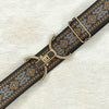 Gold aztec belt with 1.5" gold clip buckle by KF Clothing