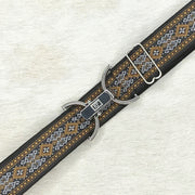 Gold aztec belt with 1.5" silver clip clasp by KF Clothing