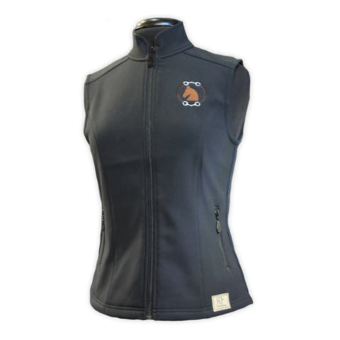 Kristin soft shell vest in black by KF Clothing