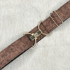 Mocha vines belt with 1.5" gold clip clasp by KF Clothing