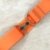 Orange elastic belt with 1.5" gold clip buckle by KF Clothing