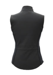 Soft shell vest black by KF Clothing back view