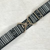 Peruvian black belt with 1.5" gold clip buckle by KF Clothing