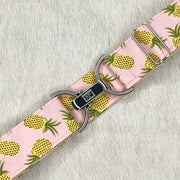 Pink Pineapple belt with 1.5" silver clip buckle by KF Clothing