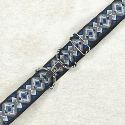 Royal diamond belt with 1.5" silver clip buckle by KF Clothing