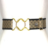 Tan celtic rope belt with 2" gold interlocking buckle by KF Clothing
