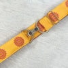 Yellow mandala belt with 1.5" gold clip buckle by KF Clothing
